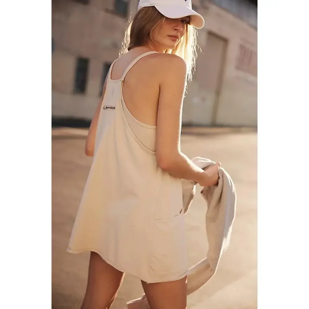 NWOT Free People Movement Bamboo Hot Shot Mini Dress Romper Size Large - Picture 3 of 15